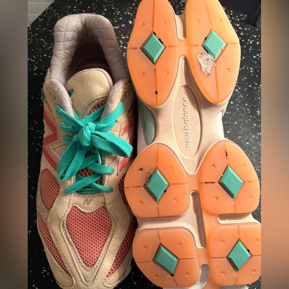 New Balance Women's Sneakers - Coral and Beige - Picture 2 of 2